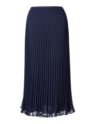 Polo Ralph Lauren Pleated Midi Skirt, Cruise Navy | £249 | John Lewis